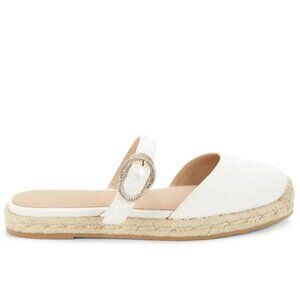 Stuart Weitzman Crystal Buckle Espadrilles Size 9